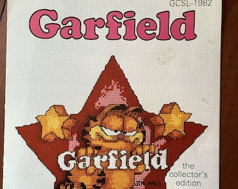 Padrão de Ponto Cruz Contado da Edição de Colecionador do Gato Garfield, 1983 CCS, Jim Davis, United Features Syndicate, Millcraft Inc.