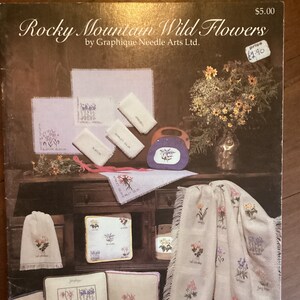 Rocky Mountain Wild Flowers Graphique Needle Arts Book 6, alpenbloemen, bloemen in Deense stijl