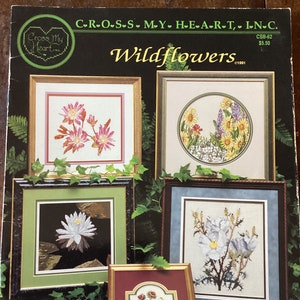 12 wilde bloemen geteld kruissteekdiagrampatroon 1991, Cross My Heart, bloemdiagrammen