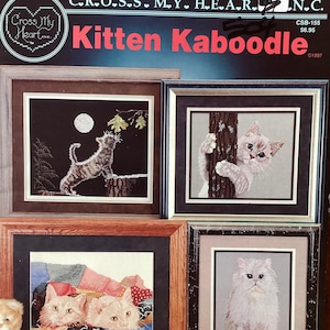 Kitten Kaboodle Counted  Cross Stitch Chart ,  Cross  My Heart, CSB-155