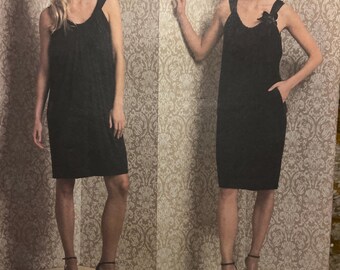 Vestido DKNY Vogue V1012, talla 6-12, Donna Karan New York, patrón de diseñador estadounidense, sin cortes, doblado de fábrica, busto 30 1/2”-34”