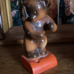 Braunbär Keramik Zahnbürstenhalter, Nippon, Made in Japan, freistehend