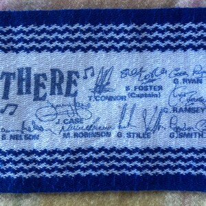 Vintage Brighton & Hove Albion 1983 FA Cup Final Scarf • Retro Seagulls Football Memorabilia • Wembley 1983 Soccer merch printed Signatures image 7
