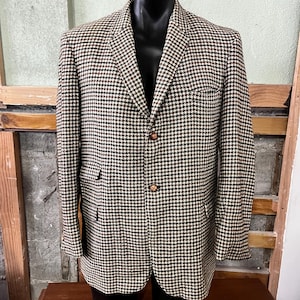 Chaqueta deportiva marrón Harris Tweed de los años 60, fabricada en lana escocesa de Nueva Zelanda