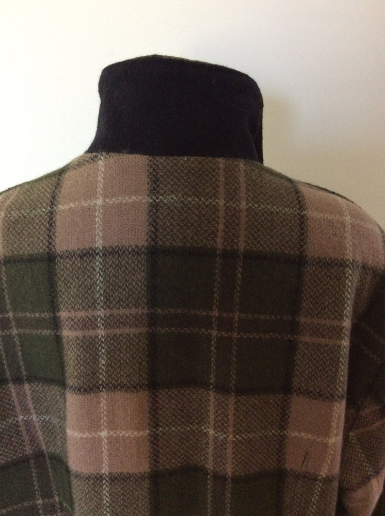 Swanndri Beige /& Green Plaid Wool Outdoors Jacket XL Made in New Zealand