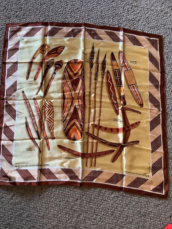 Australian Aboriginal Weapons Artifacts Scarf Ind… - image 1