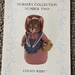 Stickmönster till Cousin Ribby Toy, Alan Dart, Beatrix Potter barnrumskollektion nummer två