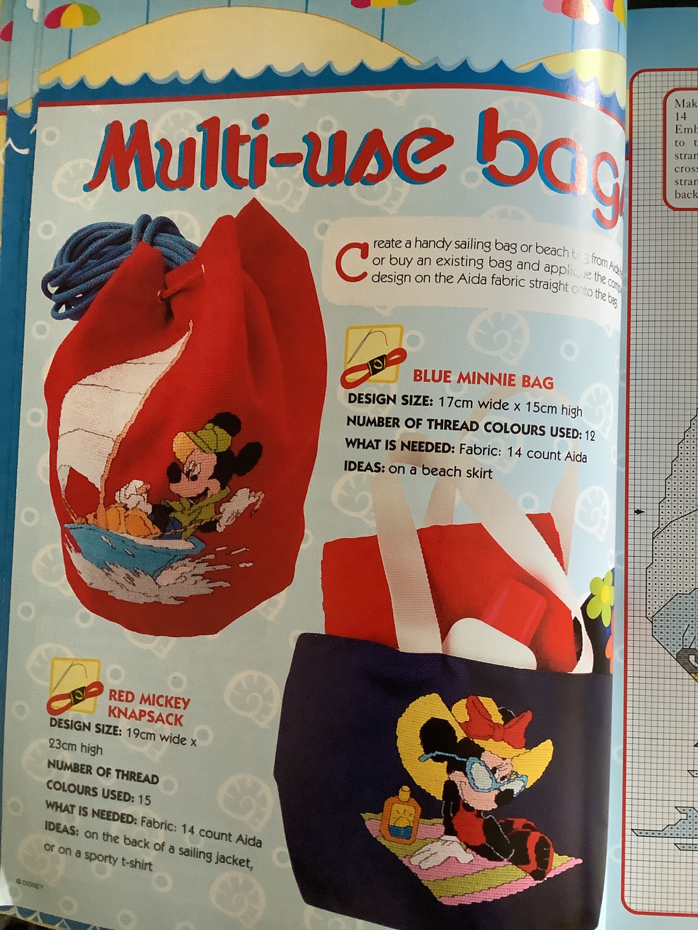 Beach Special Disney Cross Stitch Magazine on Holiday With Etsy