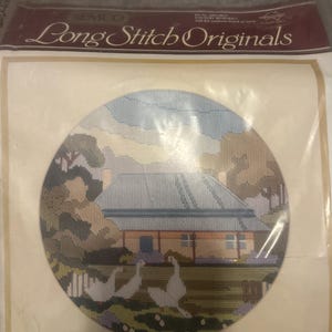 Semco Long Stitch Originals Kit ,Country Memories,   Semco Coats Anchor Wools Made in Australia Kit 3301-0015