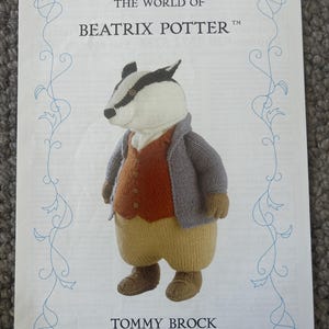 Patrón de punto del juguete Tejón de Tommy Brock, Alan Dart, Colección Infantil Número Dos de Beatrix Potter