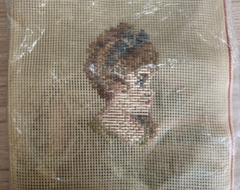 Victorian Lady Pre worked Heirloom Tapestry Needlepoint canvas, Made in New Zealand