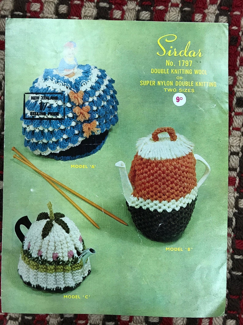 Novelty Knitting Tea Cosy Pattern Booklet Crinoline Lady Etsy