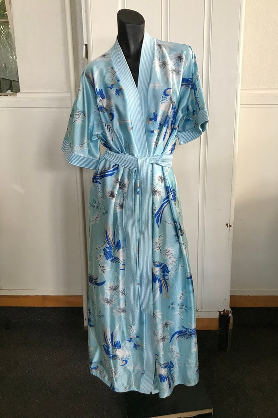 zip up,polyester,lounger Long floral dress,pastel,dress,1970s,70 lounge wear