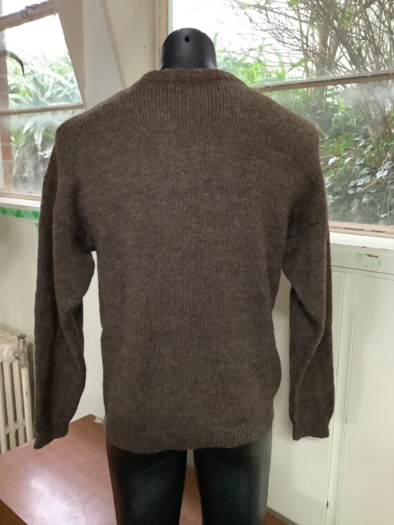 Hand Knitted Lightweight  NZ Wool Pullover Sweate… - image 3