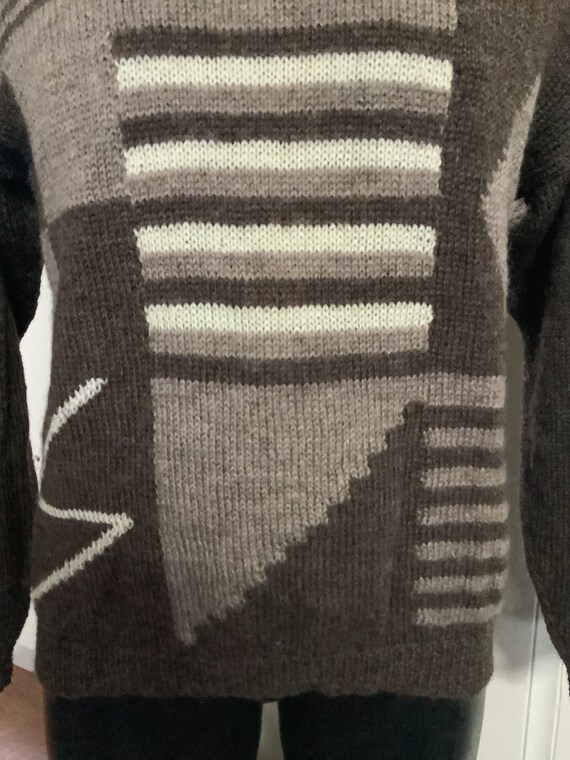 Hand Knitted Lightweight  NZ Wool Pullover Sweate… - image 5
