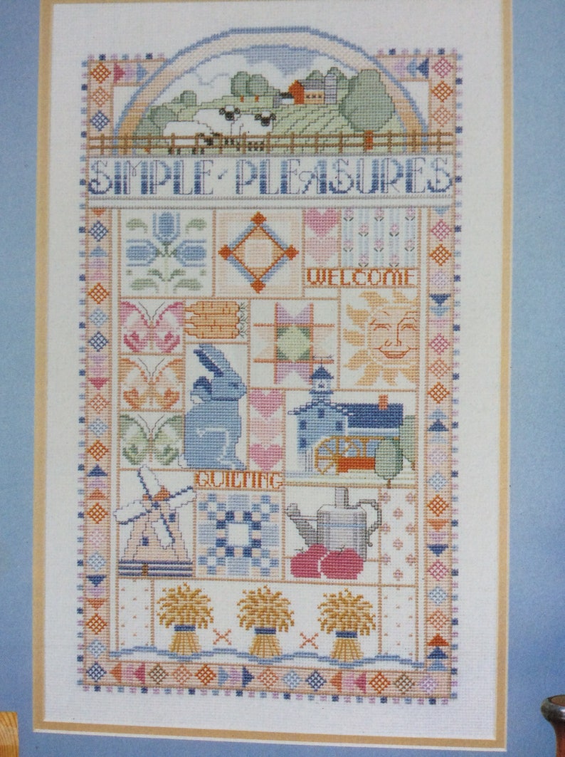 Cross Stitch Pattern 1988 Dimensions Simple Pleasures Book ...