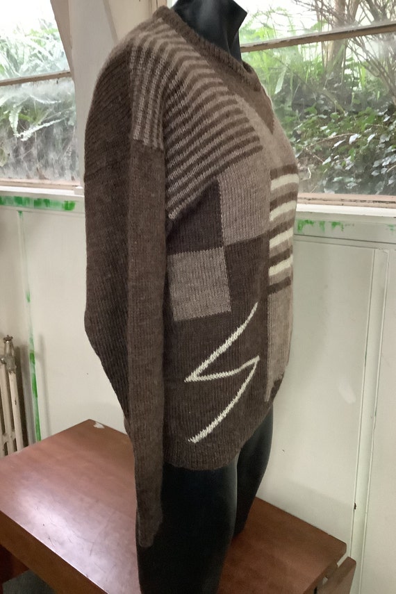 Hand Knitted Lightweight  NZ Wool Pullover Sweate… - image 4