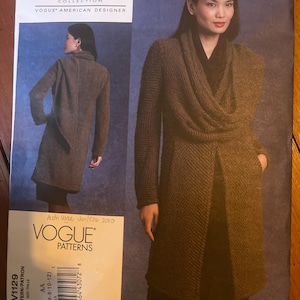 Donna Karan New York Vogue American Designer Pattern 1129 Jacket  Uncut Factory Folded Bust 30 1/2" to 34"