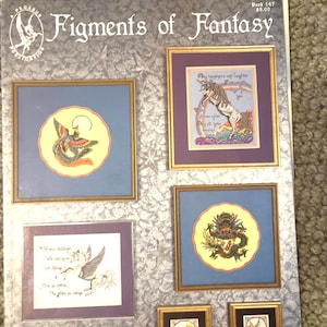 Fantasy Kingdom and Figments of Fantasy Cross Stitch Charts by Stephanie Seabrook Hedgepath