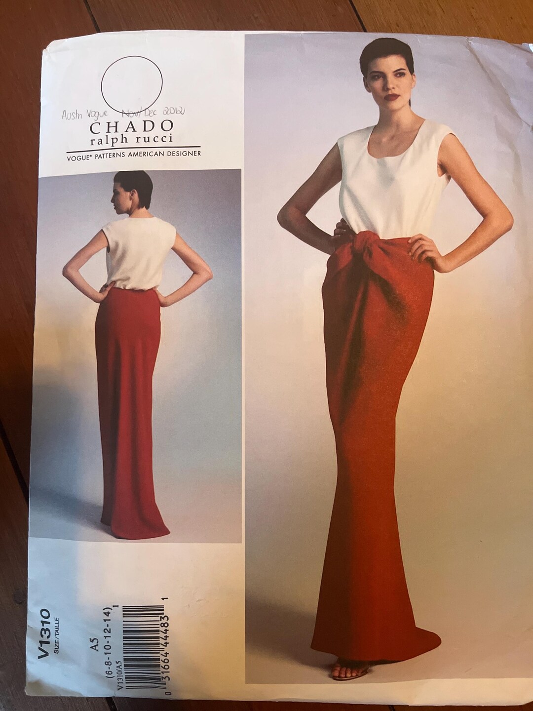 Vogue Chaco Ralph Rucci Sewing Pattern V1310 From Vogue Patterns ...