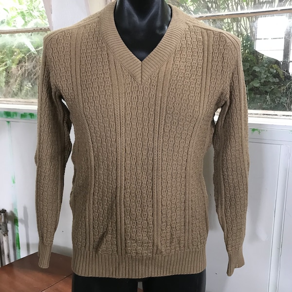 Vintage 70s knitted sweater, pure NZ  Wool  Edward Lenton ,  Made in New Zealand