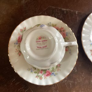 Ensemble Porcelaine Royal Albert Moss Rose – Pour Six Personnes – Vintage Angleterre