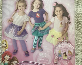 Simplicity Disney Princess Clothes Pattern, 1432 Toddler outfits age 6 months to 4 years