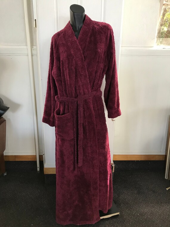 Vintage Supertex Cotton Chenille long Burgundy Bat