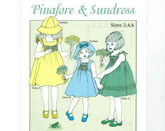 SALE: Pinafore & Sundress Grace L. Knott Sewing Pattern, smocking, heirloom,gathered, pleated.