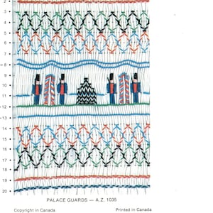 Digital Christmas smocking plate, Palace Guards by Grace Knott designs, # 1035 Tin Soldiers. digital