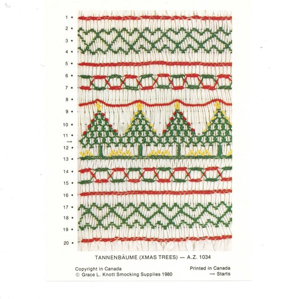 Christmas smocking pates