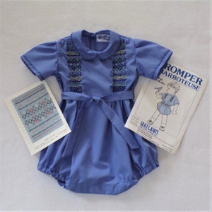 Original Baby Romper pattern, Grace Knott, heirloom, smocking. In French& English