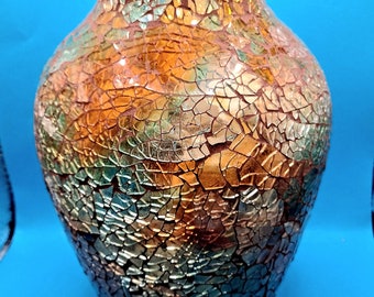 Beautiful cut glass vase Multicolor