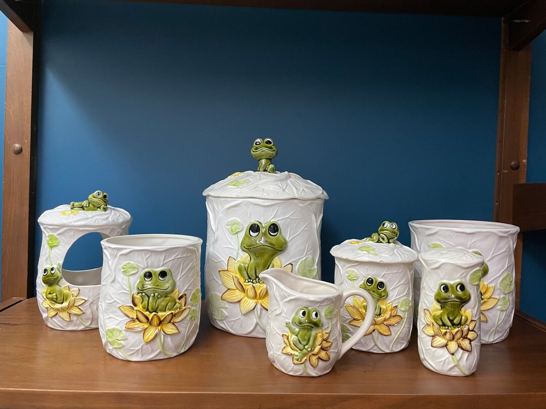 Vintage 70s Neil the Frog Canister Set Cute and Sexy yes Etsy