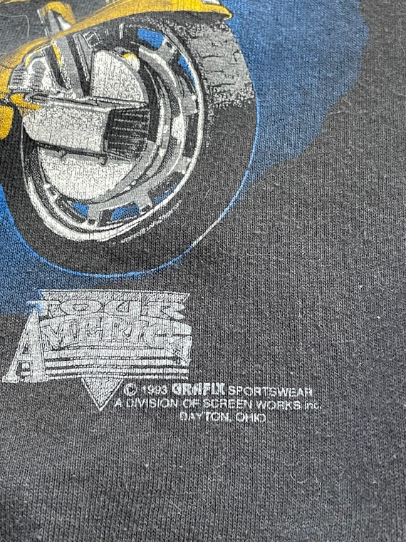 Vintage 90s Made in the USA Motorcycle Sweatshirt… - image 4