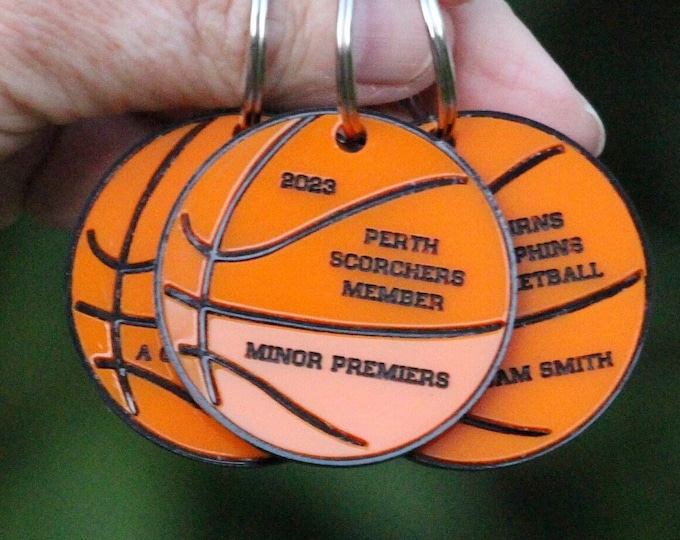 Porte-clés acrylique personnalisé pour sac de basket-ball