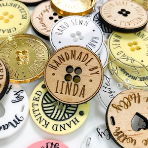 Custom Engraved Wood Buttons