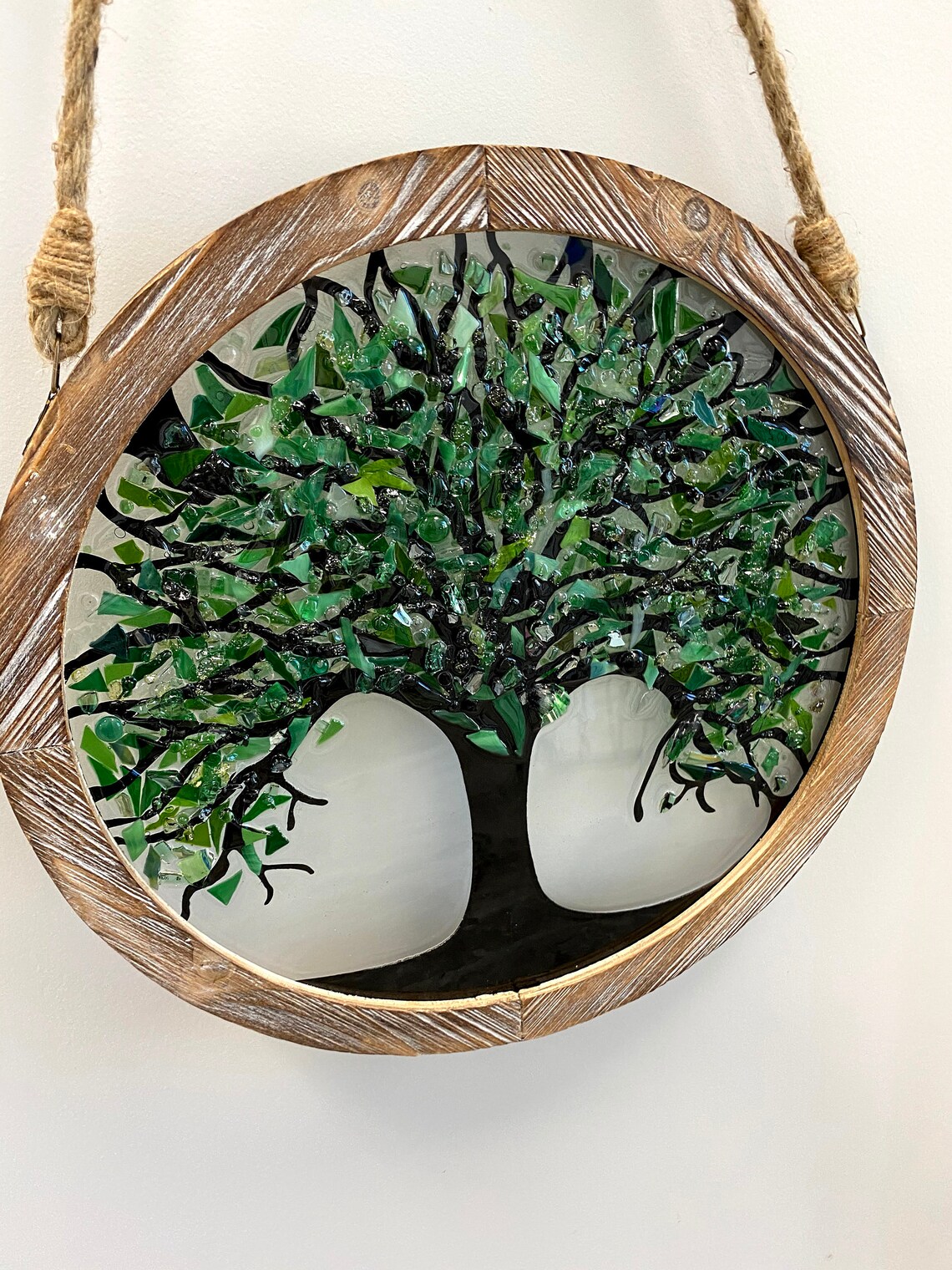 Crushed Glass & Resin Tree of Life Wall Hanging Etsy