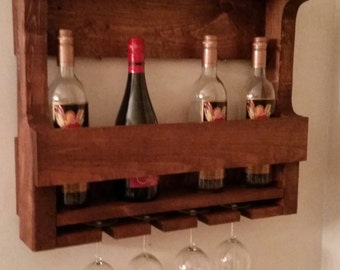 Pallet Wine Rack // Rustic Pallet Wine Rack // Liquor Cabinet // Mancave // Choice Wine Rack // Bar // Wooden wine Rack