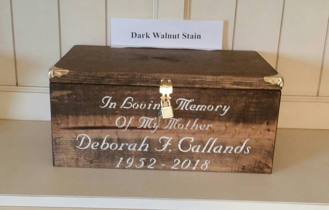 Funeral Card Box Donations Box Rustic Wedding Card Box Etsy