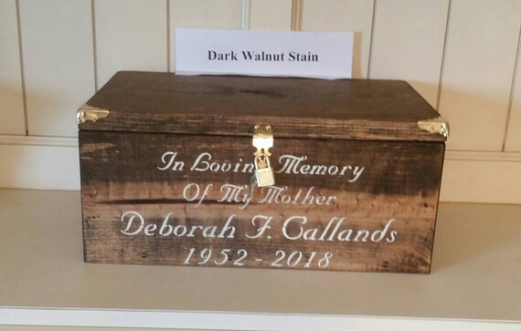 Funeral Card Box Donations Box Rustic Wedding Card Box Etsy Funeral Card Box Donations Box Rustic Wedding Card Box Etsy