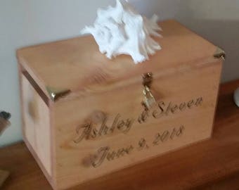 Personalized Wedding Card Box - Large - Rustic Wedding Card Box - Gift Card Box