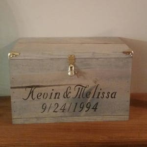 Personalized Wedding Card Box X-Large Rustic Wedding Card Box Gift Card Box image 3