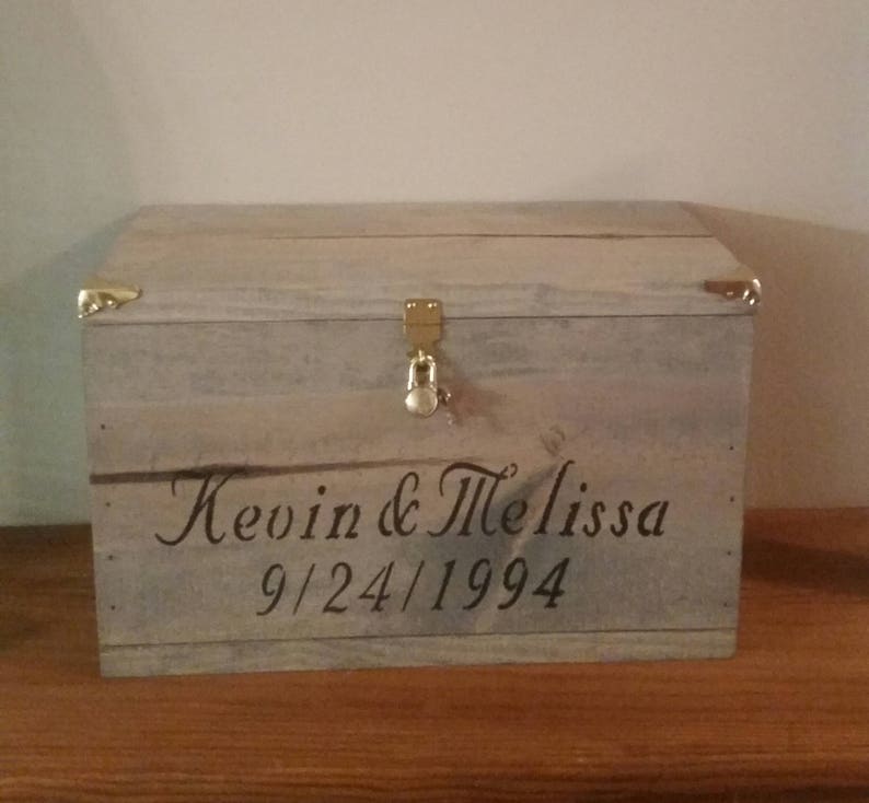 Personalized Wedding Card Box X-Large Rustic Wedding Card Box Gift Card Box image 3