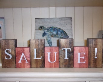 Mix or Match Personalized Block Letters - Custom Wood Letter Blocks - Shelf Sitter Signs - Farmhouse Letters