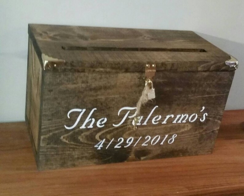 Personalized Wedding Card Box Rustic Wedding Card Box Gift Etsy