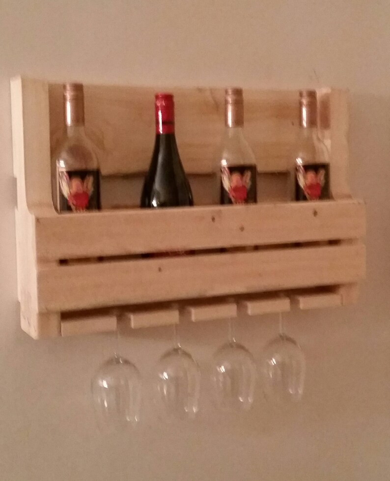 Rustic Pallet Wine Rack // Pallet Wine Rack // Liquor Etsy