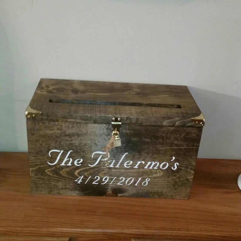 Personalized Wedding Card Box Rustic Wedding Card Box Gift Etsy