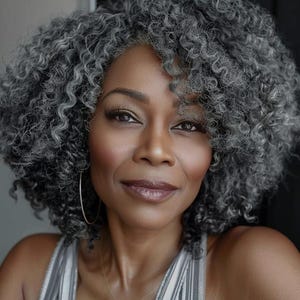 Silver/Gray 20&#39;&#39; Afro Kinky Curly Human Hair Braiding Bulk Extensions 4oz