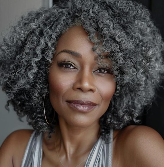 Silver gray 20 Afro Kinky Curly Human Hair Braiding Bulk Extensions 4oz Etsy